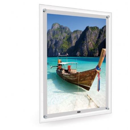 Quadro luminoso a led con distanziali  f.to b 29,7 x h 42,0 cm RBG/A3