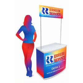 DESK BANCHETTO stampato per congressi fiere centri commerciali teatri ecc. CM. 180,5 x H CM. 85  DESK 2
