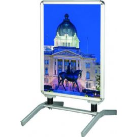 Lavagna antivento bifacciale RB15A immagini visive cm.59x83 altezza toatale cm.116 esterno