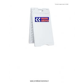 Cartello a cavalletto in plastica rigida RBLE1 area visibile due lati da cm.56x72 cadauno