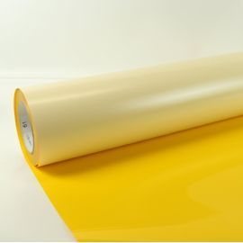 Termoadesivo colorato da taglio in PU bobina da cm.50X25mt. Cod. 418 colore giallo medio