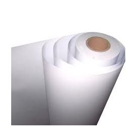 Vinile adesivo opaco per stampa con  plotter ink jet base acqua e pigmento M-PVC/107 CM.107x30MT.