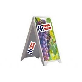 Cartello a cavalletto in plastica area visiva cm.48x81,5 RBP/50