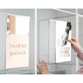Tasche in plexiglas trasparente con biadesivo per vetrine A3 Orizzontale TPD-A3/O