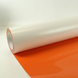 Termotrasferibili colorati da taglio in PU bobina da cm.50X25mt. Cod. 415 colore orange