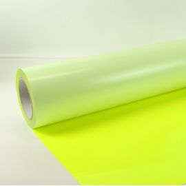 Termotrasferibili colorati da taglio in PU bobina da cm.50X25mt. Cod. 440 colore neon yellow