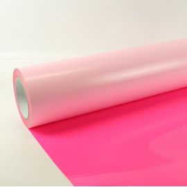 Termotrasferibili colorati da taglio in PU bobina da cm.50X25mt. Cod. 443 colore neon pink