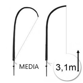 ASTE PER BANDIERE RBLM1-180 MEDIA CONFEZIONE DA 180PZ. 