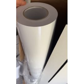 Vinile adesivo monomerico bianco lucido alta adesione100 my da stampa H.CM.137x50MT RBJ1202HT/137