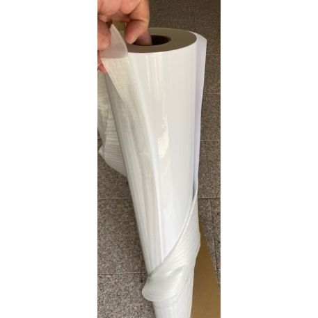 Vinile adesivo lucido per stampa con plotter ink jet base acqua e pigmento G-PVC/107 CM.107x30MT.