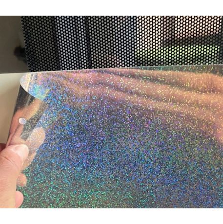 Pellicola adesiva Glitter colore argento bobina h.cm.100X50mt. RBAGA100