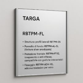 Targhe fuori porta monofacciali piatte in alluminio per segnaletica direzionale RBTPM