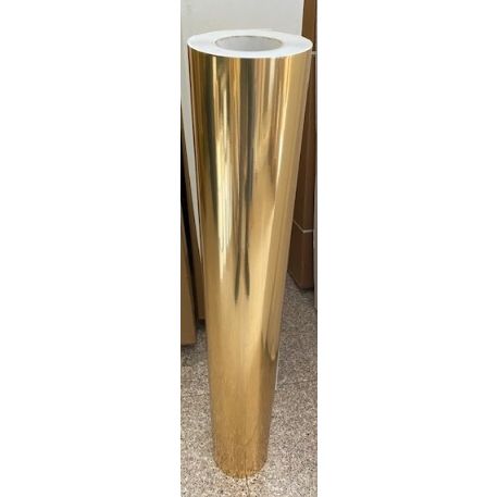 Vinile adesivo in Poliestere da stampa UV e taglio plotter effetto oro specchio RBOSPOL/10025 