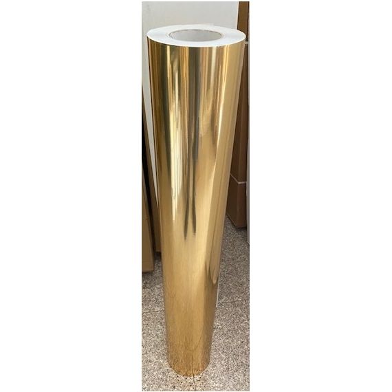 Vinile adesivo in Poliestere da stampa UV e taglio plotter effetto oro specchio RBOSPOL/10025 